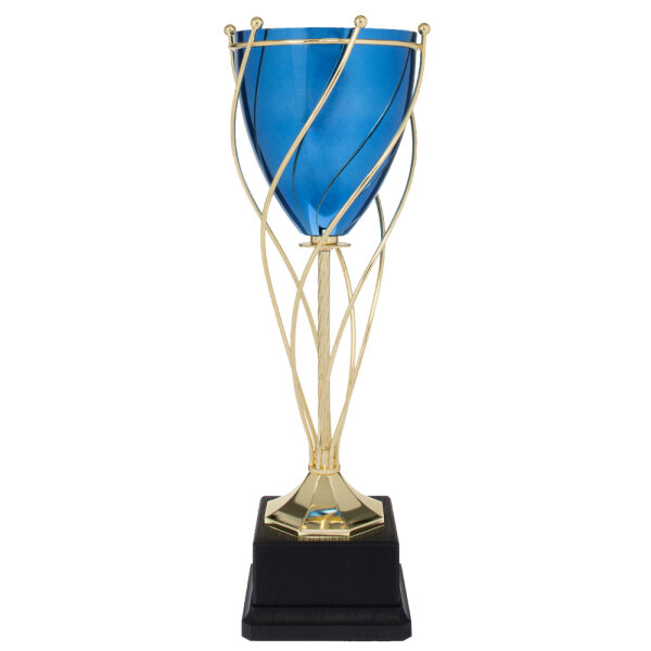 Edelpokal Denzel, gold/blau, 4 Größen