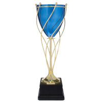 Edelpokal Denzel, gold/blau, 4 Größen