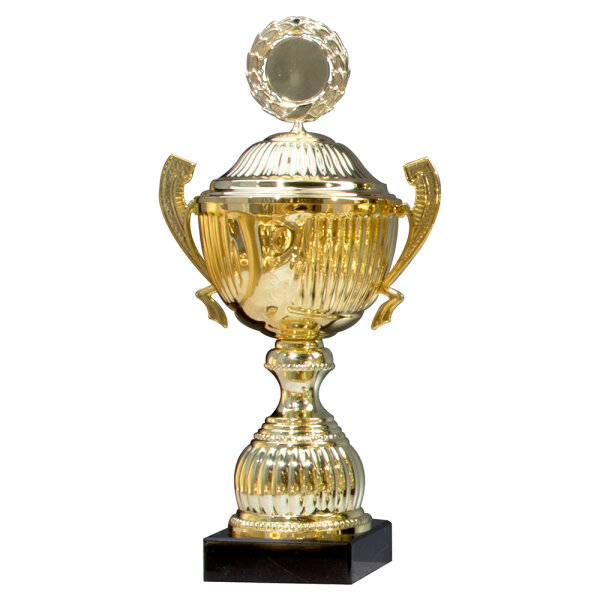 Pokal Lorena, gold, 12 Größen, mit Logo oder Sportmotiv