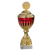 Pokal Erika, gold/rot, 6 Größen, mit Logo oder...