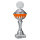 Pokal Raphaela, silber/orange, 8 Größen, mit Logo oder Sportmotiv