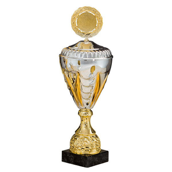 Pokal Nicole, gold/silber, 6 Größen, mit Logo oder Sportmotiv