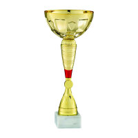 Pokal Julia, gold/rot, 5 Größen, mit Logo oder...