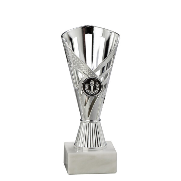 Pokal Yago, silber, 4 Größen, mit Logo oder Sportmotiv