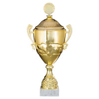 Pokal Optima, gold, 8 Größen, mit Logo oder Sportmotiv