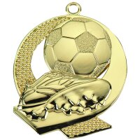 *ABVERKAUF* Medaille Soccer, gold, 43x50 mm, einzeln...