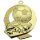 Medaille Soccer, gold, 43x50 mm