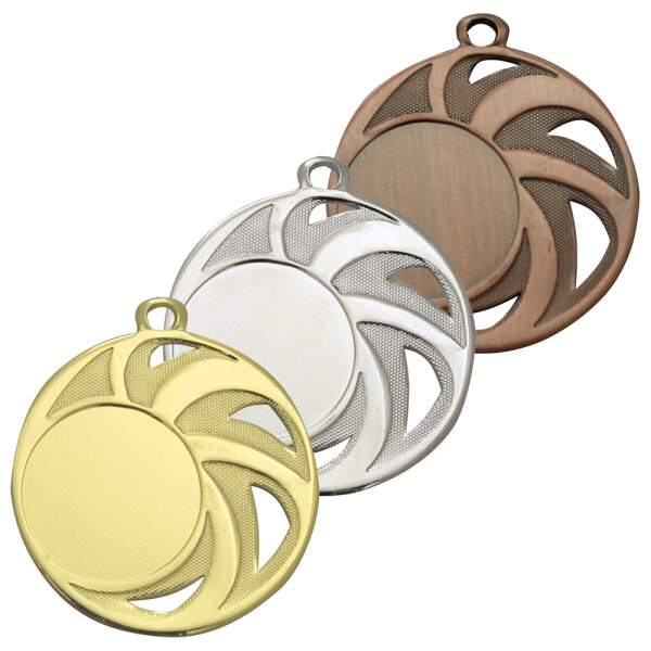 Medaille Fiss, gold, DM 45 mm, Verpackungseinheit 50 Stück