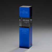 Kristallglasaward Indigo Cubix, 24 cm