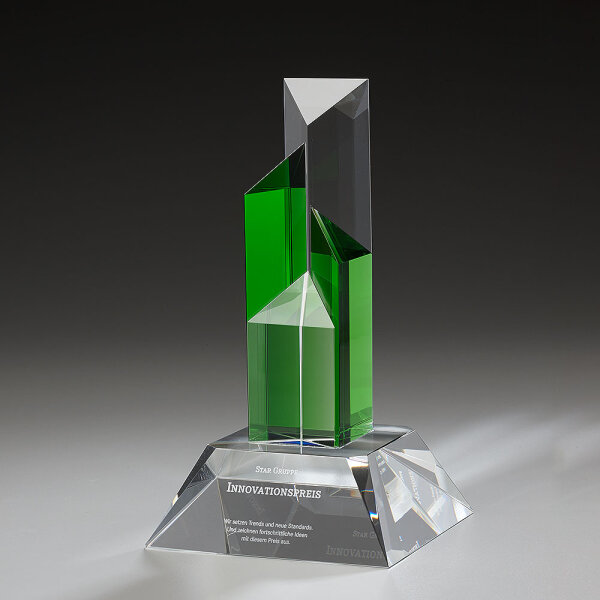 Kristallglasaward Emerald Winfield, 30 cm