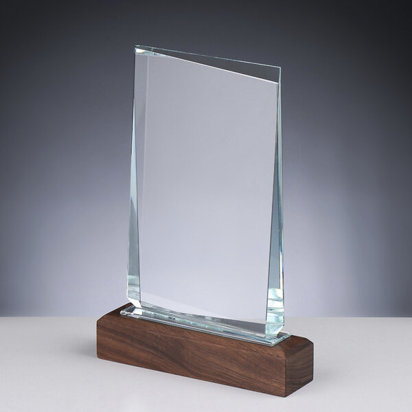 Holz-Glas-Pokal Wooden Corner, 21 cm