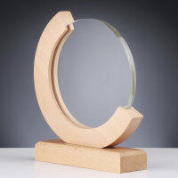 Holz-Glas-Pokal Wooden Light Circle, 19,5 cm