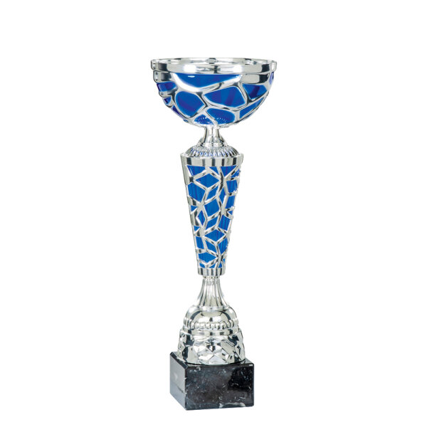 Pokal Sarella, silber/blau, 4 Größen