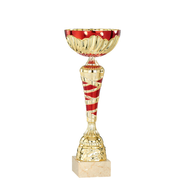 Pokal Juna, gold/rot, 5 Größen