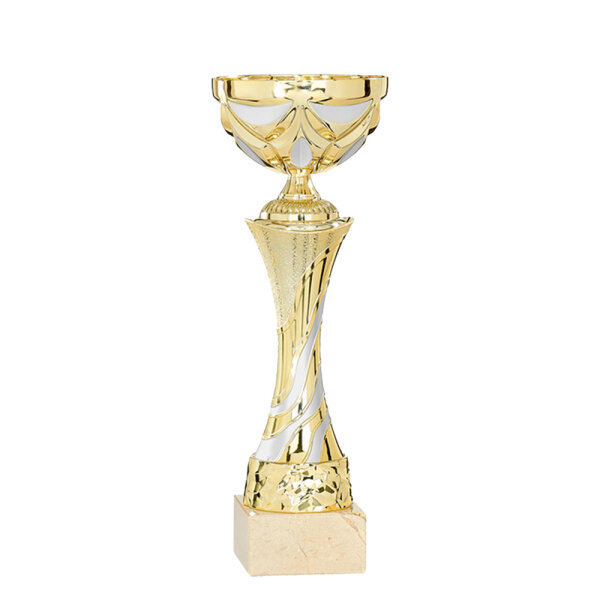 Pokal Cross, gold/silber, 29 cm