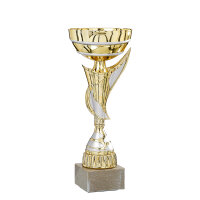 Pokal Industry, gold/silber, 26 cm