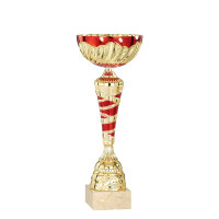 Pokal Juna, gold/rot, 25 cm