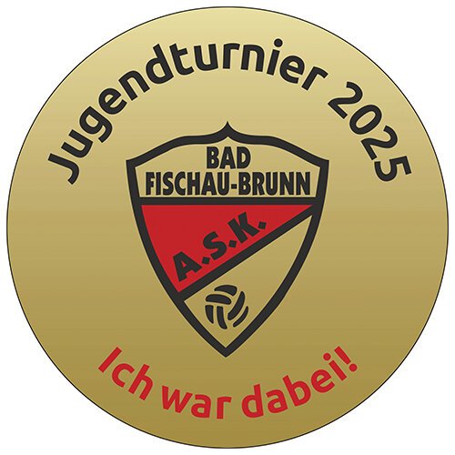 Emblem 39 mm: Material gold, Druck färbig mit Logo/Wappen