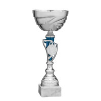 Pokal Niam, silber/blau, 5 Größen, mit Logo...