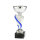 Pokal Birk, silber/blau, 3 Größen, mit Logo oder Sportmotiv