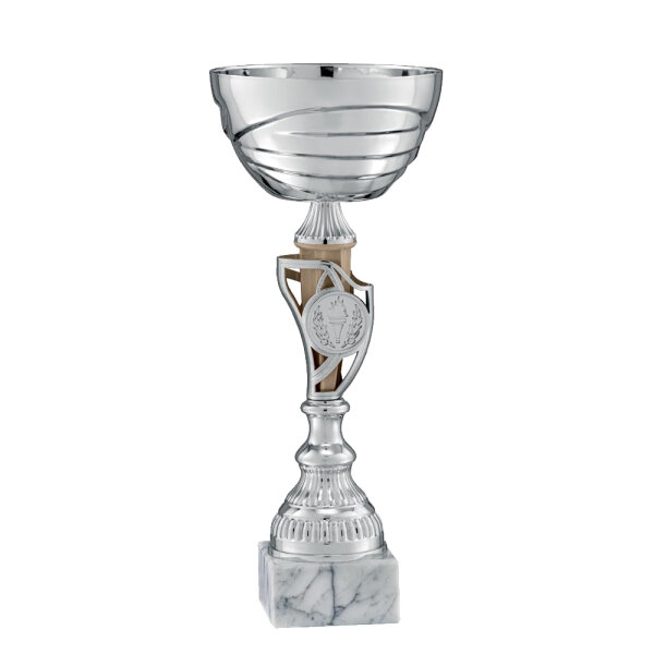 Pokal Niam, silber/beige, 5 Größen, mit Logo oder Sportmotiv