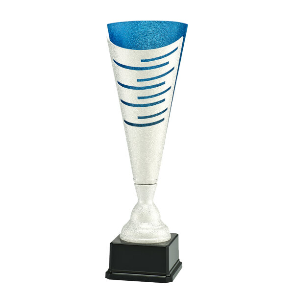 Pokal Janis, silber/blau