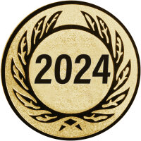Jahreszahl 2024, DM 25 mm, Standardemblem, gold