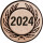 Jahreszahl 2024, DM 25 mm, Standardemblem, bronze