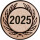 Jahreszahl 2025, DM 50 mm, Standardemblem, bronze