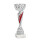 Pokal Theo, silber/rot, 36 cm