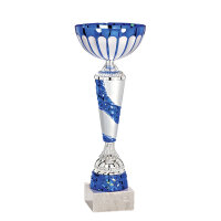 Pokal Mile, silber/blau, 5 Größen