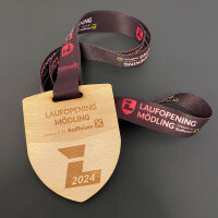 Kunden-Referenz: Holzmedaille "Laufopening...