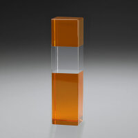 Kristallglasaward Amber Cubix, 24 cm