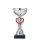 Pokal Eline, silber/rot, 3 Größen, mit Logo oder Sportmotiv