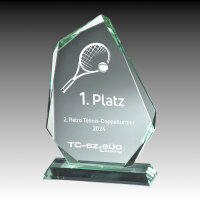 Glasaward Fels inkl. Tennis-Gravur, 3 Größen