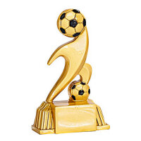 RESTPOSTEN: Fußball-Figur, gold/schwarz, 11 cm