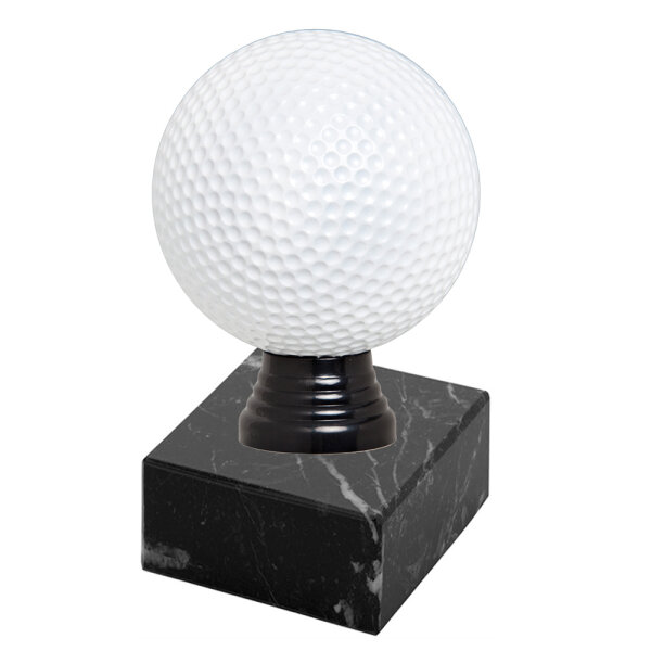 RESTPOSTEN: Golfball-Figur auf Sockel, 14 cm