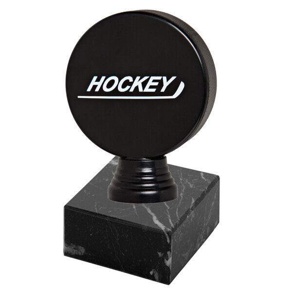 RESTPOSTEN: Hockey-Puck-Figur auf Sockel, 14 cm