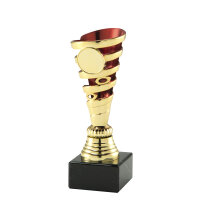 Pokal Joscha, gold/rot, 3 Größen, mit Logo...