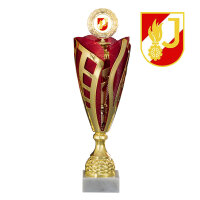 Feuerwehrjugend-Pokal Jena, gold/rot, 3 Größen