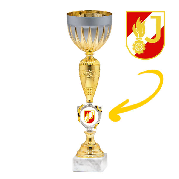 Feuerwehrjugend-Pokal Bardia, gold/silber, 4 Größen