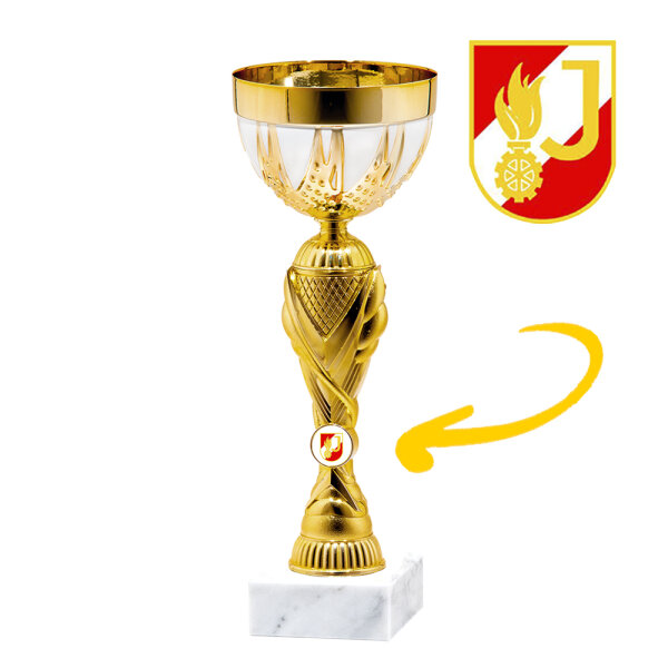 Feuerwehrjugend-Pokal Denise, gold/weiß, 4 Größen