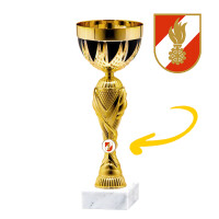 Feuerwehr-Pokal Denise, gold/schwarz, 4 Größen