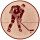 Eishockey Spieler, DM 50 mm, Standardemblem, bronze