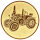 Oldtimer Traktor, DM 50 mm, Standardemblem, gold