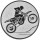 Motocross, DM 25 mm, Standardemblem, silber