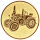 Oldtimer Traktor, DM 25 mm, Standardemblem, gold