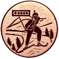 Biathlon, DM 25 mm, Standardemblem, bronze